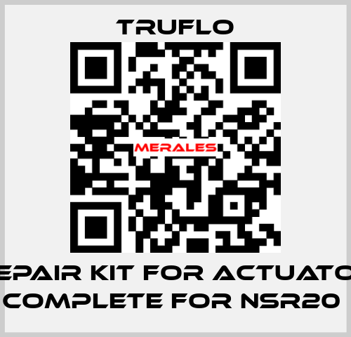 Repair Kit For Actuator Complete For NSR20  TRUFLO