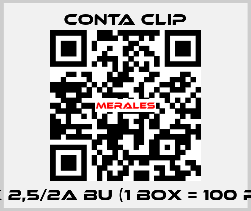 SRK 2,5/2A BU (1 box = 100 pcs) Conta Clip