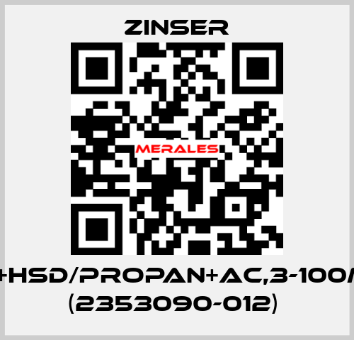 BD+HSD/Propan+AC,3-100mm (2353090-012)  Zinser