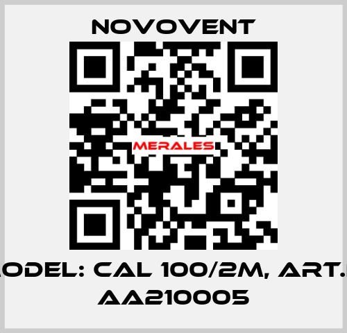 Model: CAL 100/2M, Art.N: AA210005 Novovent