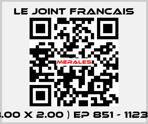 ( 13.00 X 2.00 ) EP 851 - 112308 LE JOINT FRANCAIS