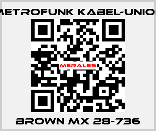 Brown MX 28-736 METROFUNK KABEL-UNION