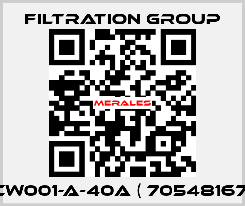 CW001-A-40A ( 70548167) Filtration Group