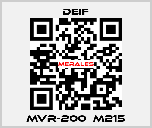 MVR-200  M215 Deif