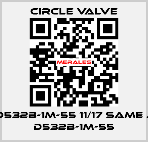 C-D532B-1M-55 11/17 same as D532B-1M-55 Circle Valve