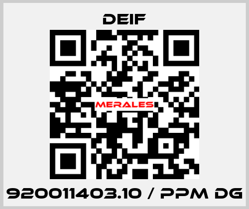 920011403.10 / PPM DG Deif