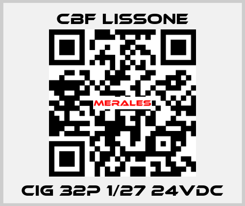 CIG 32P 1/27 24VDC CBF LISSONE