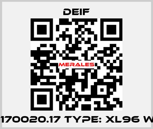 2951170020.17 Type: XL96 white Deif