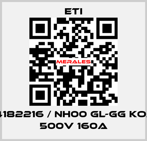 004182216 / NH00 gL-gG KOMBI 500V 160A Eti