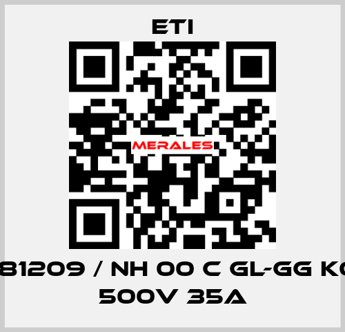 004181209 / NH 00 C gL-gG KOMBI 500V 35A Eti