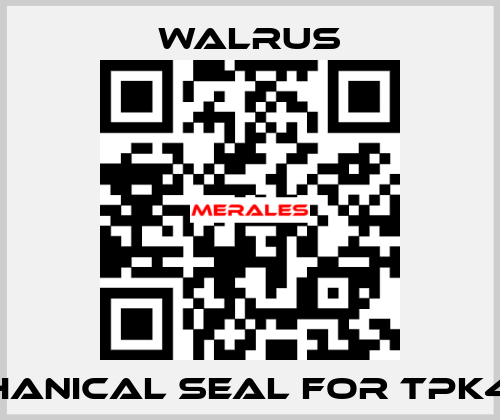 Mechanical seal for TPK4T3-3 Walrus