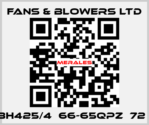 BH425/4  66-65QPZ  72㎏ Fans & Blowers Ltd