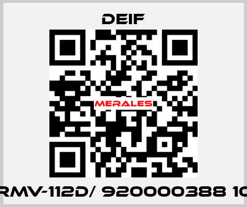 RMV-112D/ 920000388 10 Deif