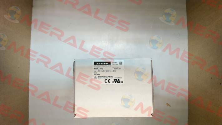 P/N: T221738 Type: MSF220V Ziehl