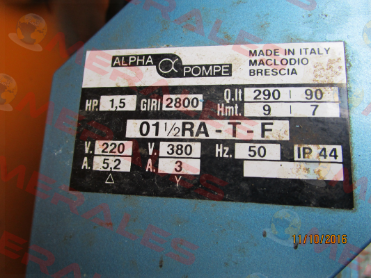 01 1/2 RA-T-F Alpha Pompe