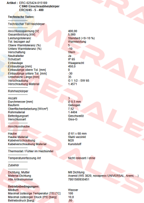 ERCH/45 - 5 - 400 / ERC-025424-015189 Schniewindt