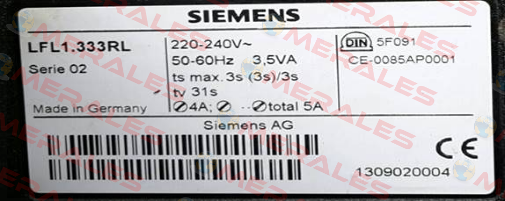 LFL1.333RL OEM, alternative LFL1.333  Siemens (Landis Gyr)