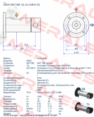 GR20 SMT 16B 12L AC14/B14 S3 Settima