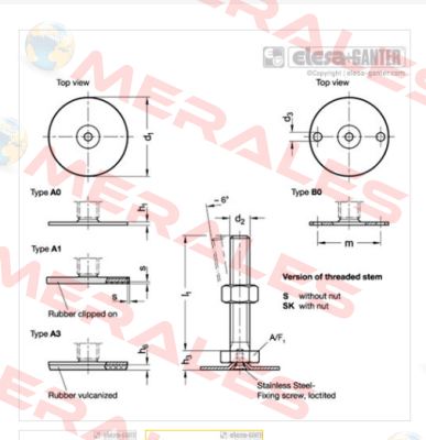 GN 40-50-M10-80-A1-SK Elesa Ganter