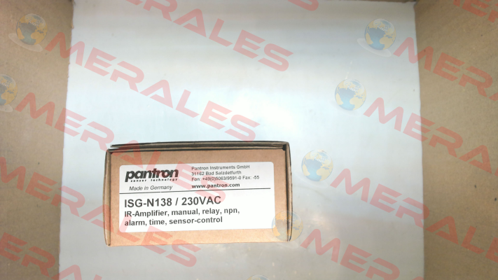 p/n: 9ISG201, Type: ISG-N138/230VAC Pantron