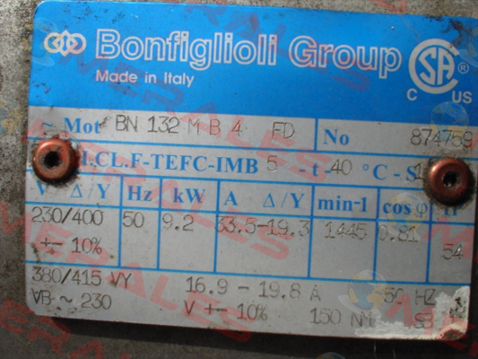 BN 132MB 4 FD Bonfiglioli