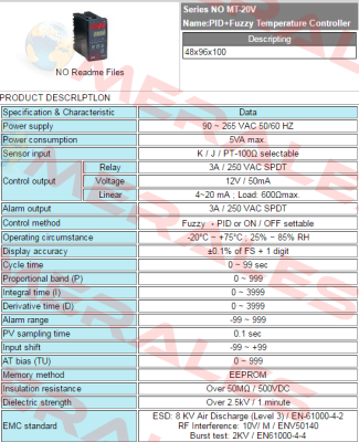 MT-20-V Fotek