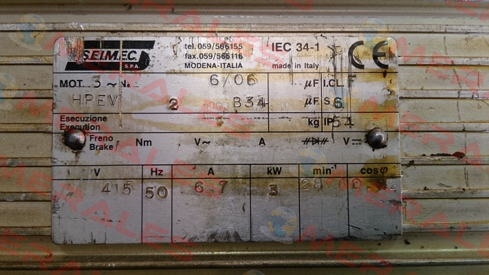 HPEV71SA SEIMEC-Flachmotor  Seimec (Rossi)