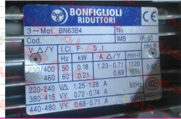 BN 63B 4 B5 Bonfiglioli