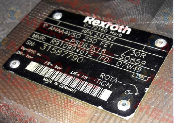 AHAA4VSO 250 FE1/30R-PSD63K18-S0859 not available  Rexroth