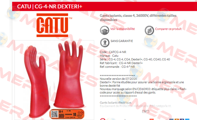 CG-4-NR Dexteri+ (code : CG-4-*-NR) Catu