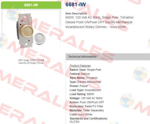 6681-IW Leviton