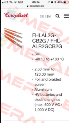 FHLAL2G-CB2G/FHL-ALR2GCB2G  35 mm2  Coroplast