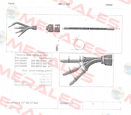 METZ 562 (631356002) Dinse