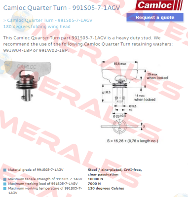 991S05-7-1AGV Camloc