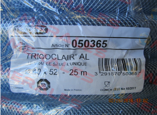 TRICOCLAIR-AL (1 Pack=25m) Tricoflex