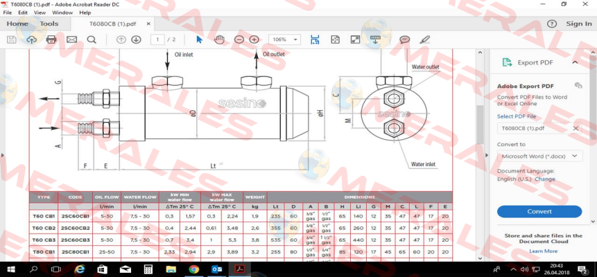 Type: T60 CB2 Sesino