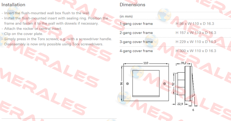 Model:TX44, 1-gang cover frame  Gira