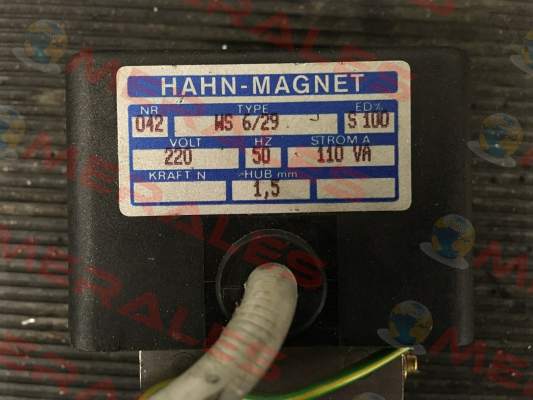 WS 6/29 - obsolete, replaced by OAC006209 HAHN-MAGNET (Kendrion)