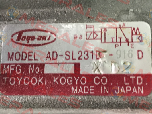 AD-SL231D-916 D JTEKT FLUID POWER SYSTEMS CORPORATION (ex. Toyooki)