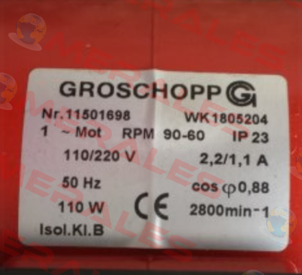 Nr. 11501698 WK 1805204 - OEM Groschopp