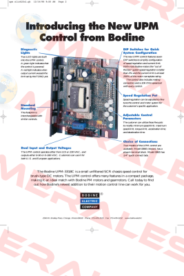 Typ: UPM-3318C  Artikel-Nr.: BE0866 BODINE ELECTRIC