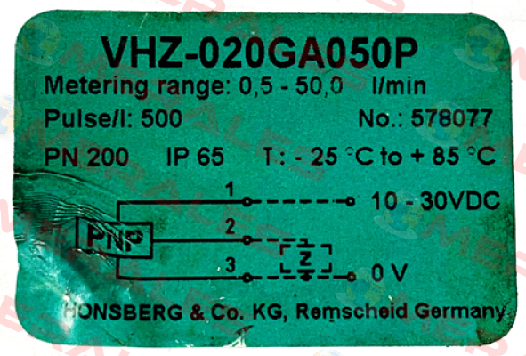 VHZ-020GA050P Honsberg