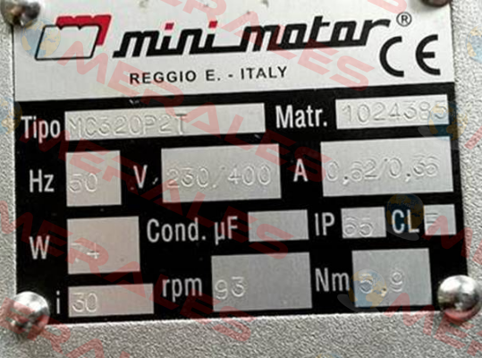 MC 320P2T Minimotor