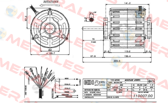 11000700 RPM - Motori elettrici