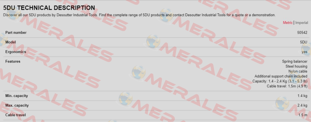 50542, Type: 5DU Desoutter