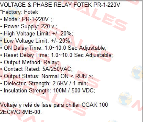 PR-1-220V  Fotek