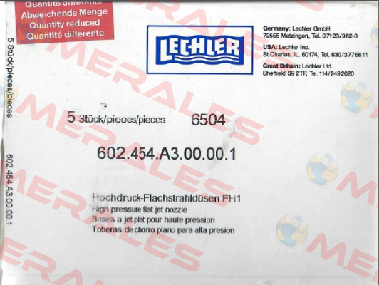 602.454.A3.00.00.1  Lechler