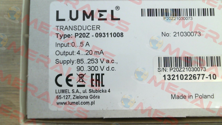 P20Z 09311008 LUMEL