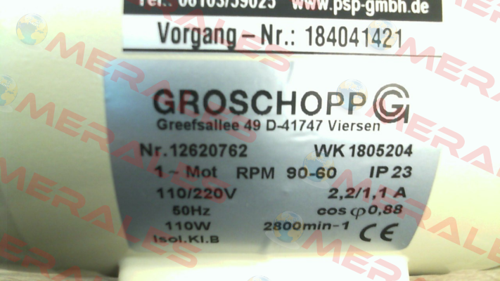 VE31-D-L-25-S i= 10:1, WK 1805204 Groschopp