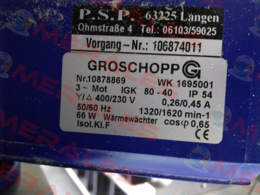 IGKU80-40/Z20  Groschopp